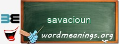 WordMeaning blackboard for savacioun